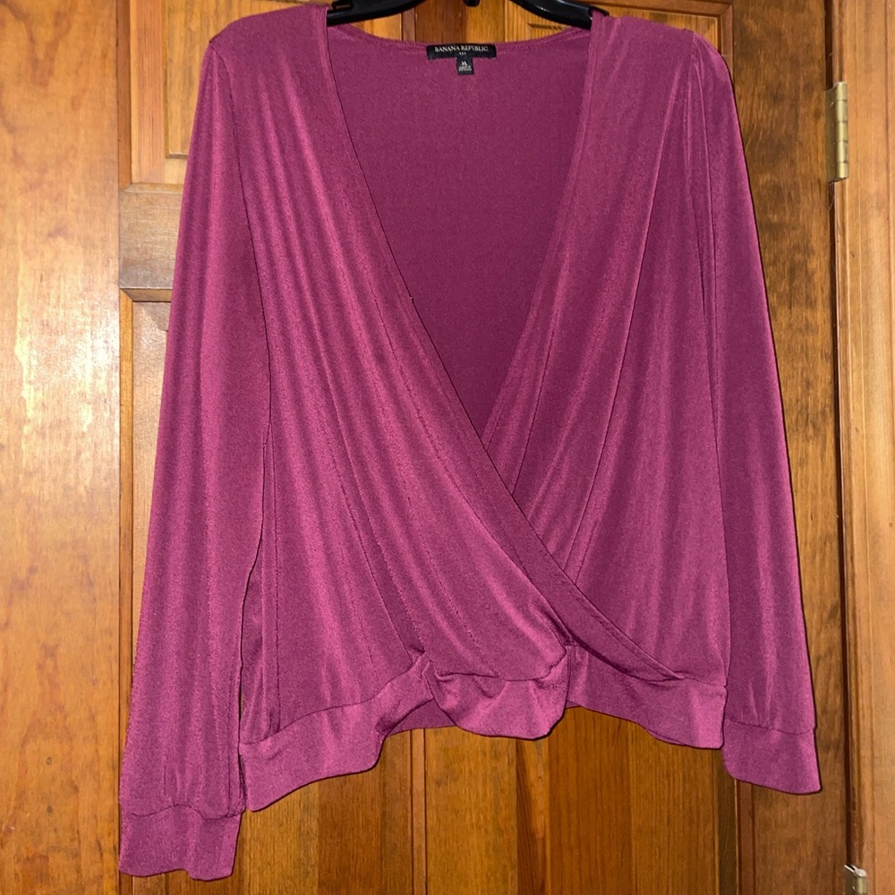 Purple Banana Republic blouse